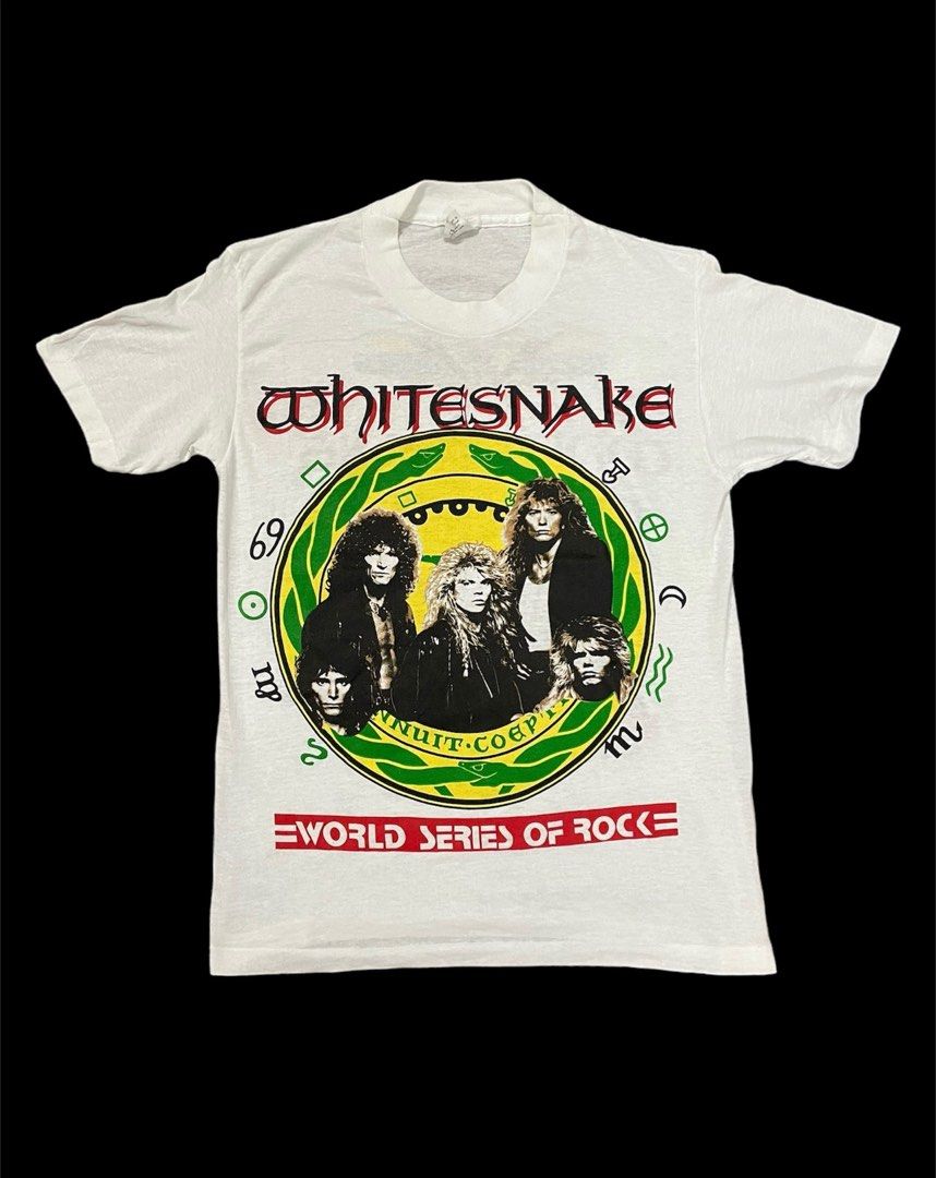 VINTAGE WHITESNAKE WORLD SERIES OF ROCK T SHIRT, Men's Fashion, Tops & Sets, Tshirts & Polo