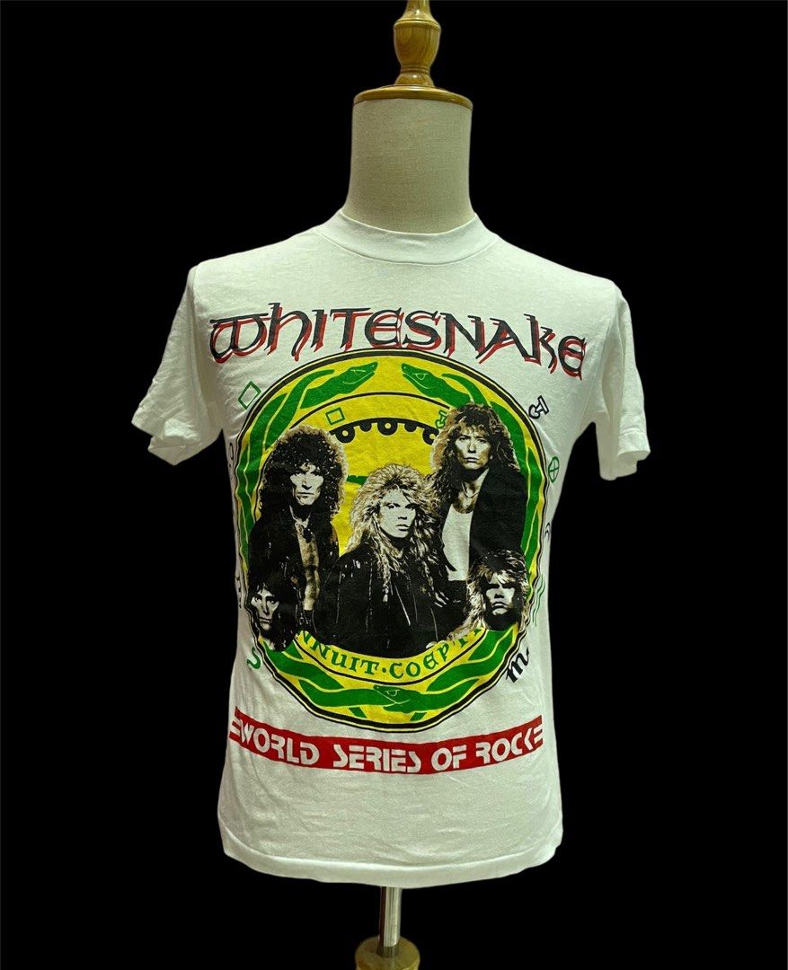 VINTAGE WHITESNAKE WORLD SERIES OF ROCK T SHIRT, Men's Fashion, Tops & Sets, Tshirts & Polo