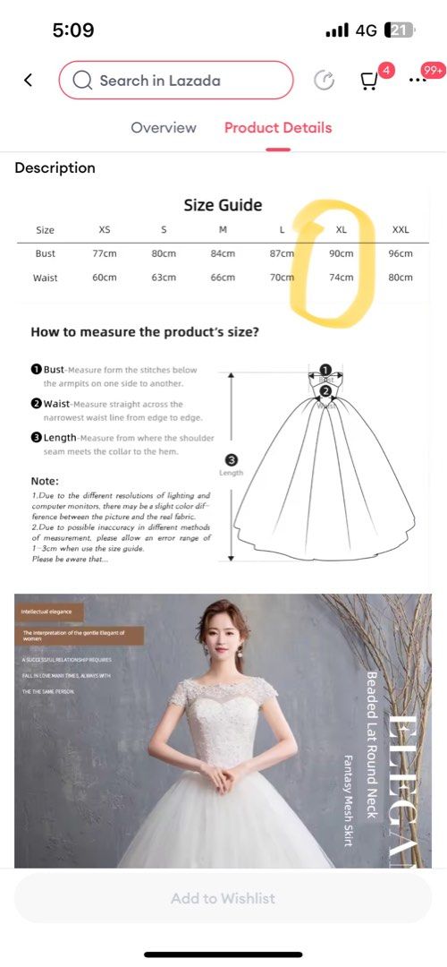 Lazada store wedding dress