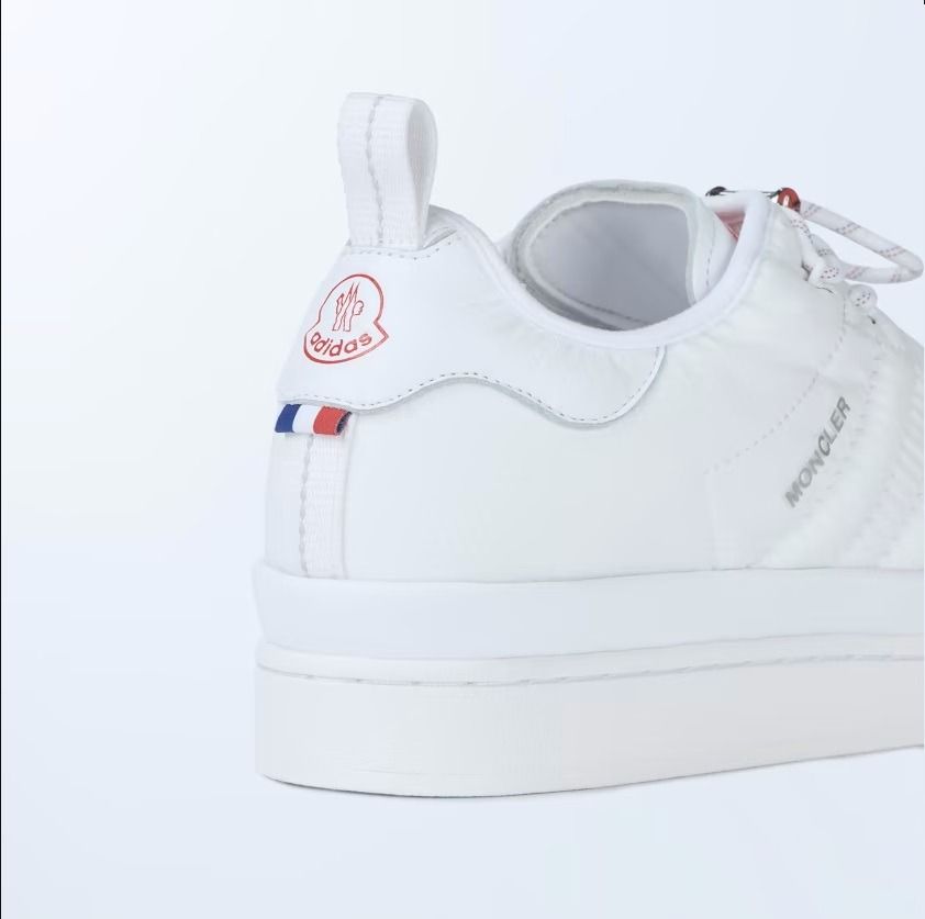 WHITE MONCLER X ADIDAS ORIGINALS CAMPUS SHOES [ Complete, 100% Brand New,  Size 9.5 US ], Men's Fashion, Footwear, Casual Shoes on Carousell