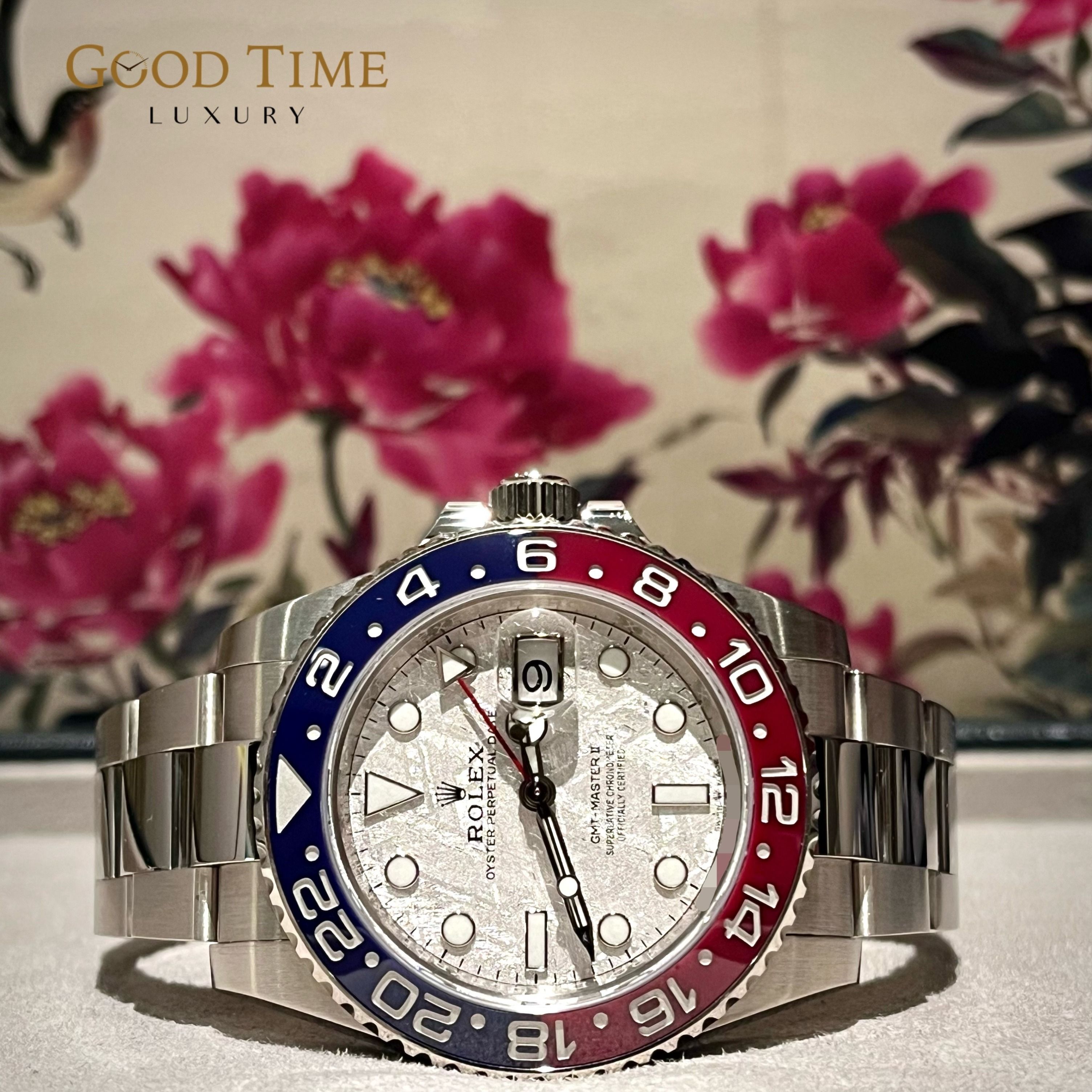2020 MAY Unpolished Rolex METEORITE Pepsi White Gold 126719BLRO GMT Master II