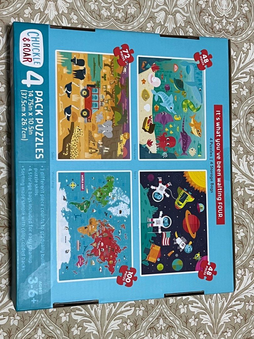 4 Pack of Jigsaw Puzzles - 48, 72, and 100 Pieces