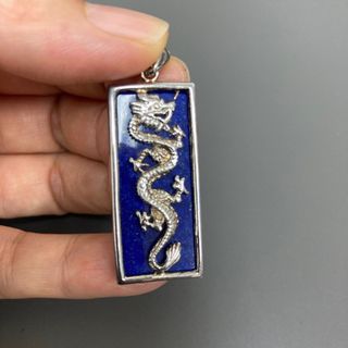 香港珠寶店搜回 天然青金石生肖龍純銀925吊墜64243048525826110