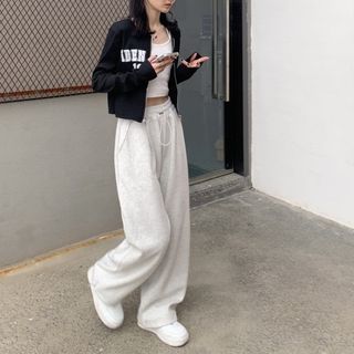 花杏 美式休閒酷辣抽繩設計感棉褲 🛒
