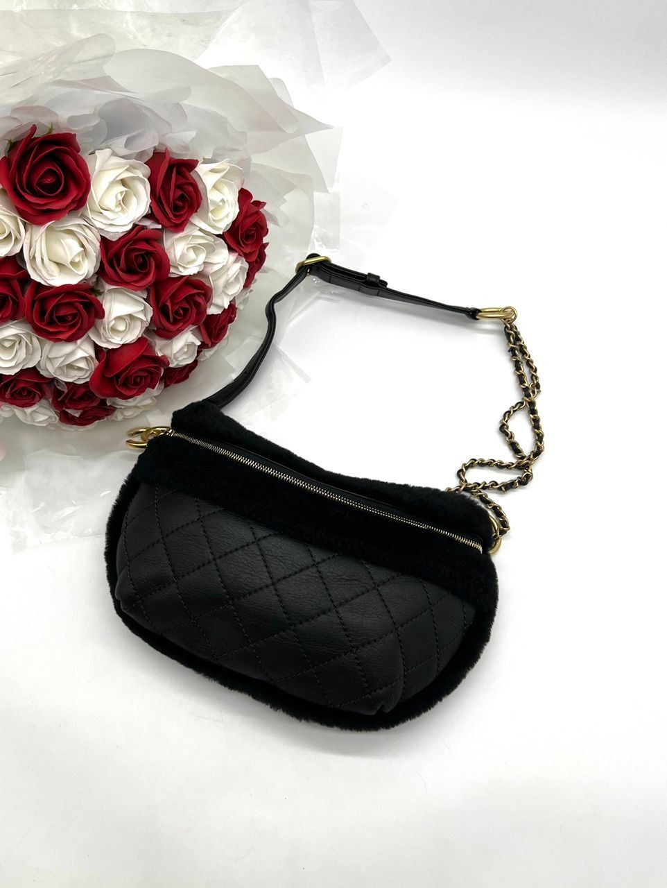 Fur chanel fanny pack on sale
