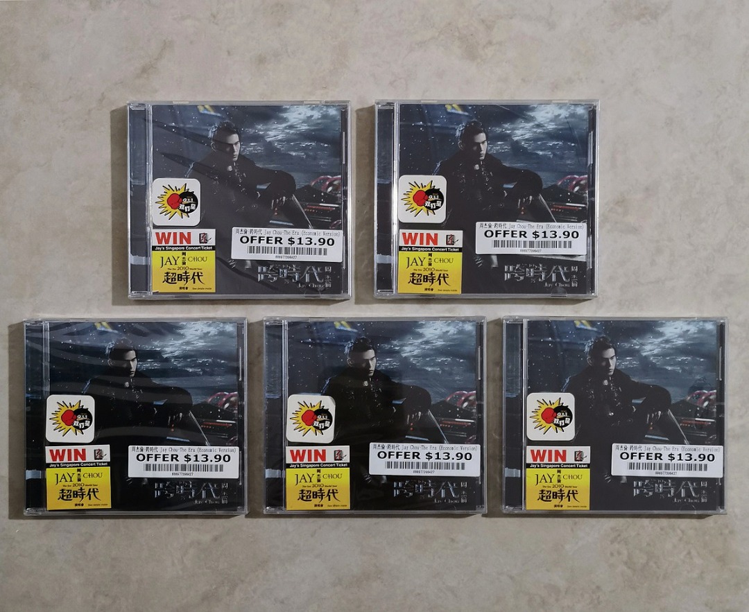 周杰伦Jay Chou: <跨时代The Era> 2010 CD (新加坡版/ 全新未拆