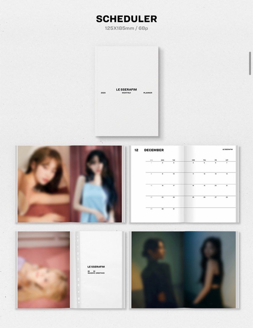 (早鳥價) Le sserafim 2024 Season's Greetings 連wvs特典 Lesserafim 2024年曆 官方周邊