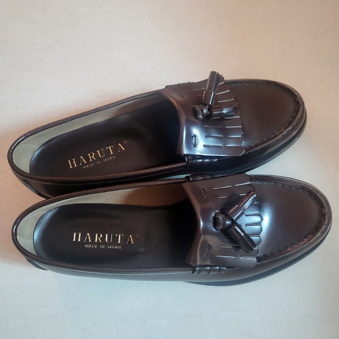 真皮全新Made in Japan HARUTA 25.5 Loafer 流蘇皮鞋, 女裝, 鞋