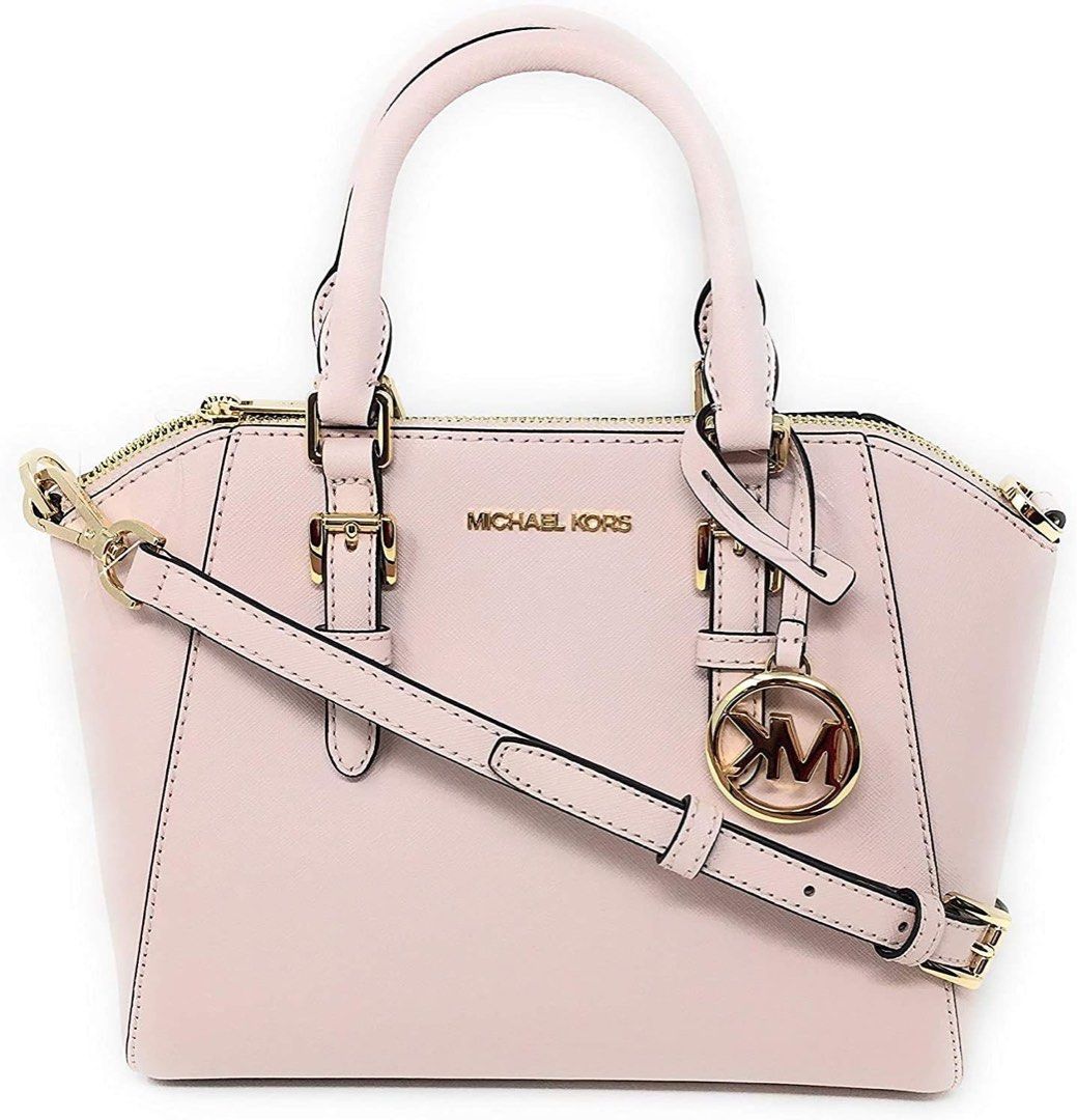 Michael Kors Leather Ciara Bag Coral Pink Handbag Carousell
