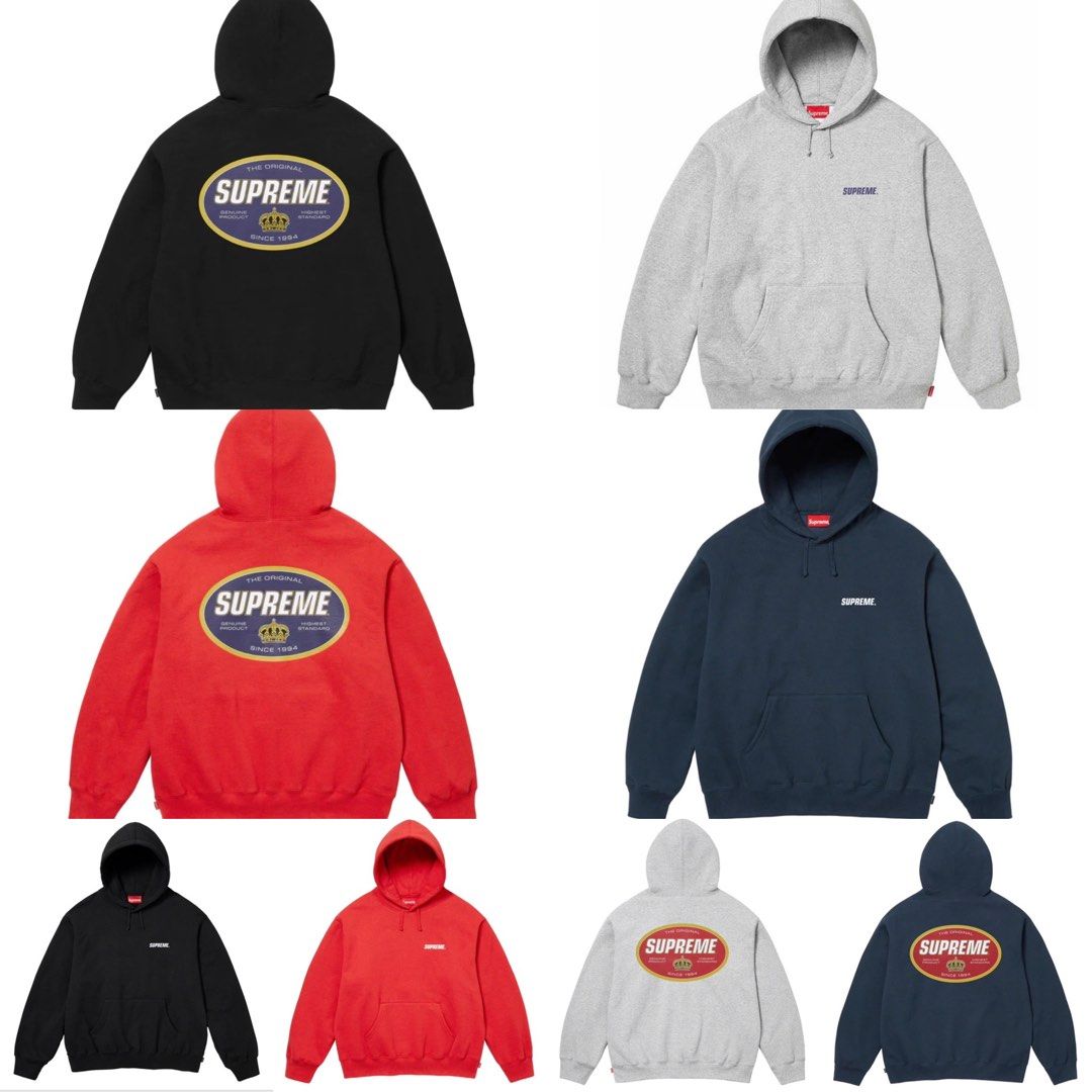 美國代購Supreme Crown Sweat Hoodie sweater 衛衣, 男裝, 上身及套裝