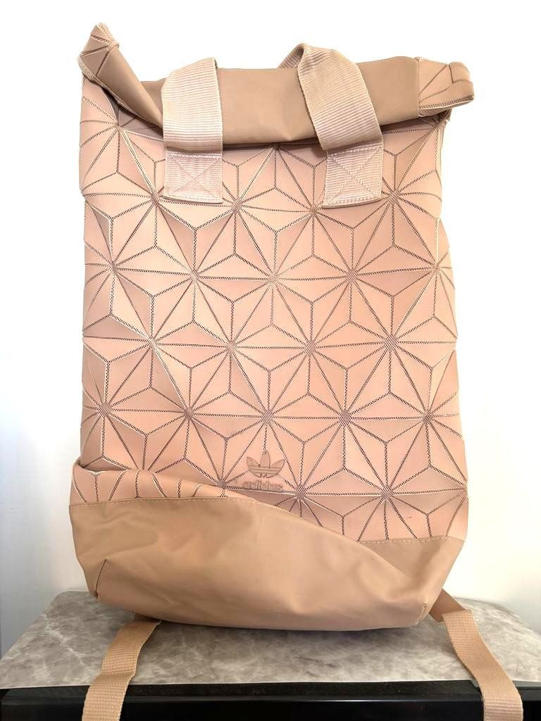 Adidas originals pink geometric rolltop backpack online