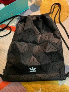 愛迪達菱格束口袋後背包adidas original backpack