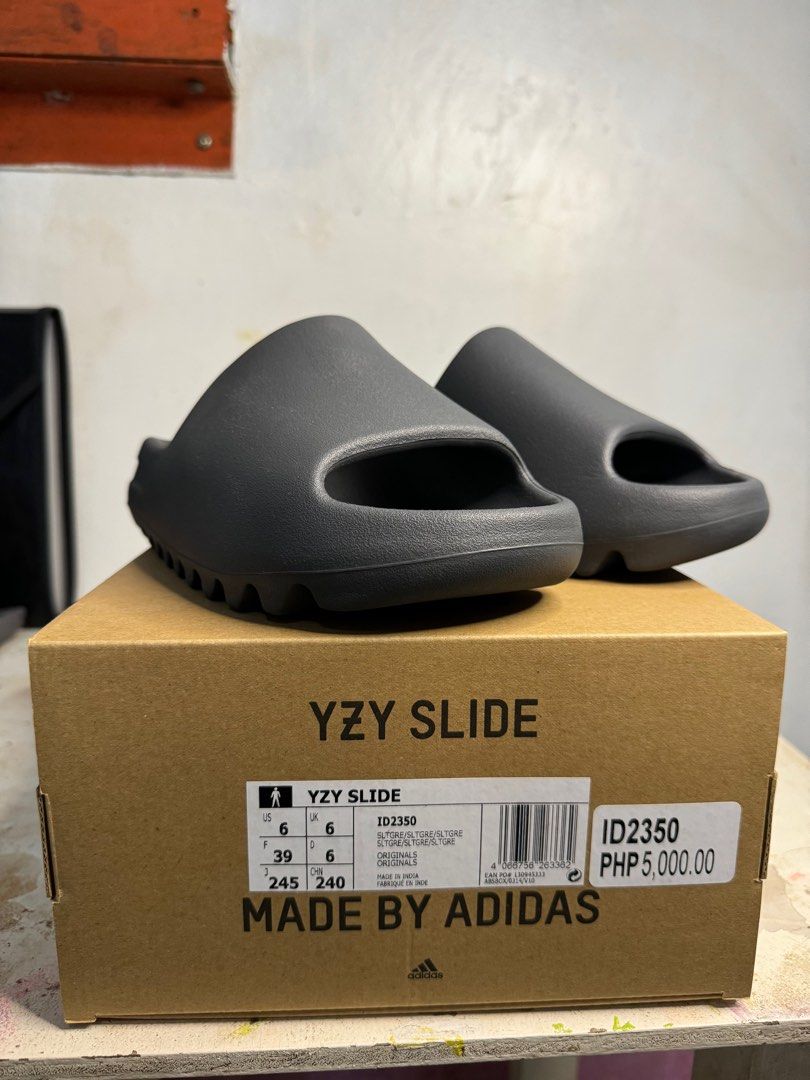 Adidas Yeezy Slide Slate Grey (Local Release), Men's Fashion