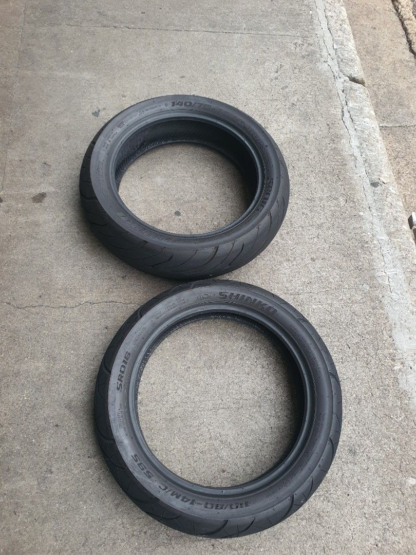 Aerox Front and Rear Tyres, Car Accessories, Tyres & Rims on Carousell