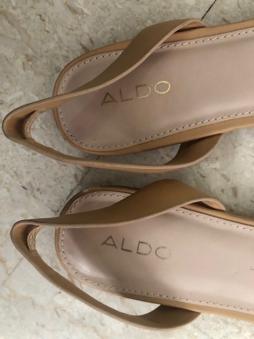 Aldo cream yellow beige strap sandals beachwear worn twice