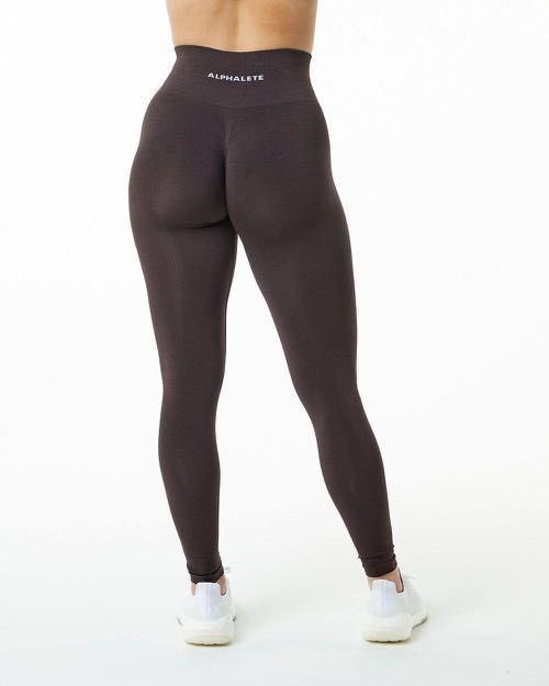 LEGGING REVIEW: alphalete amplify in chocolate #fyppp #fittok #gymtok