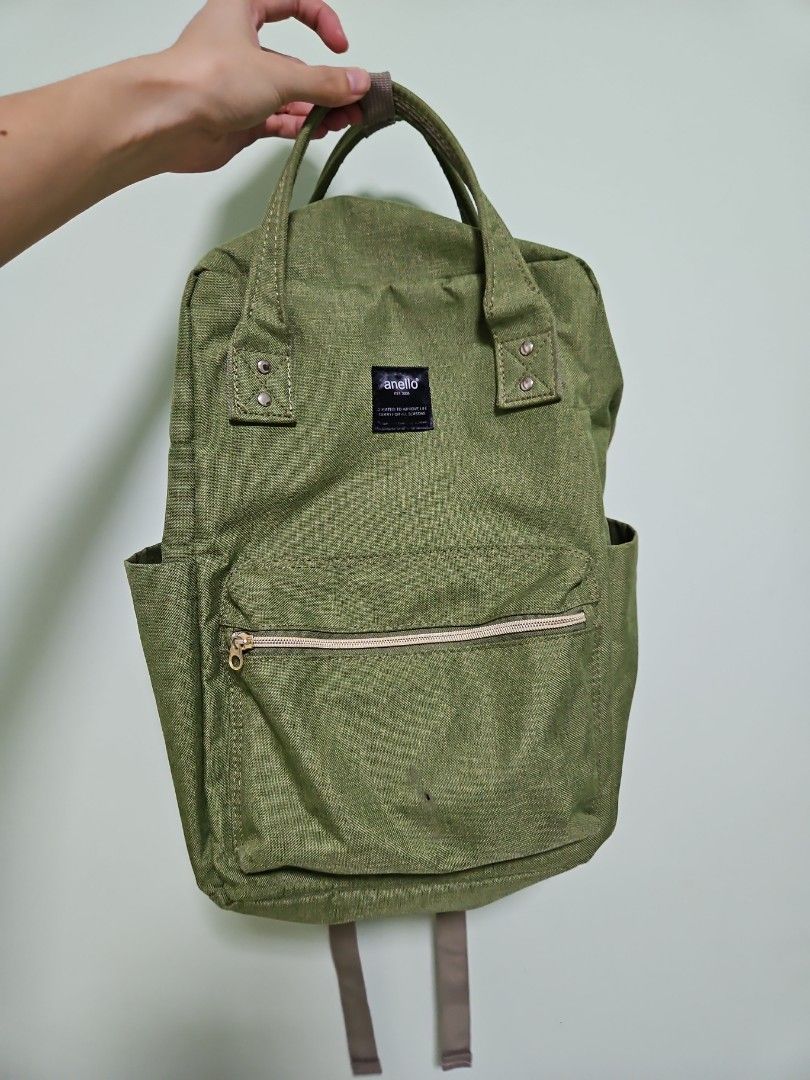 Anello Backpack green (Category: Backpacks) located in Singapore. Submitted by escaperoo (Listing ID 1267671663, Image 1). Description: Anello bag comes with multiple compartment. Carried this bag to sch and scored As thru out 🍀..