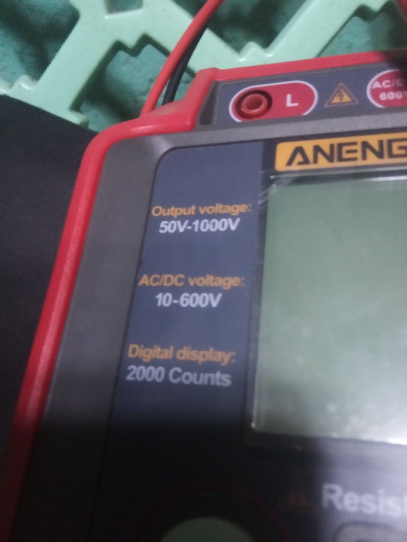 ANENG MH12 INSULATION RESISTANCE TESTER, Commercial & Industrial ...