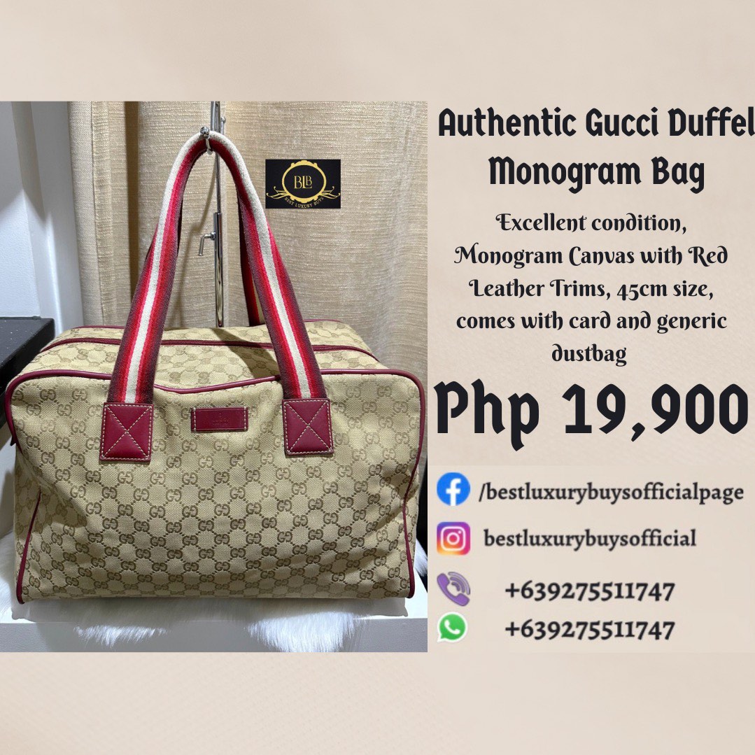 Authentic Gucci Duffel Duffle Luggage Travel Keepall 45 Bag Luxury Bags Wallets on Carousell