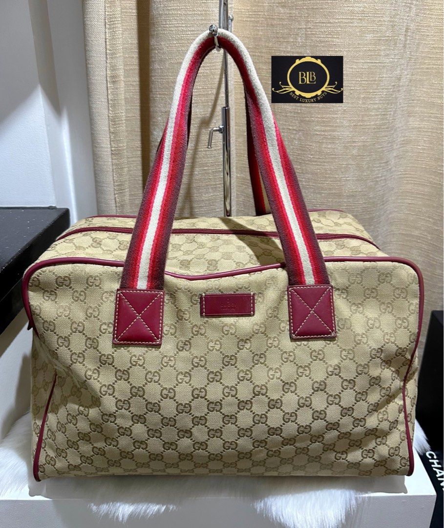 Authentic Gucci Duffel Duffle Luggage Travel Keepall 45 Bag