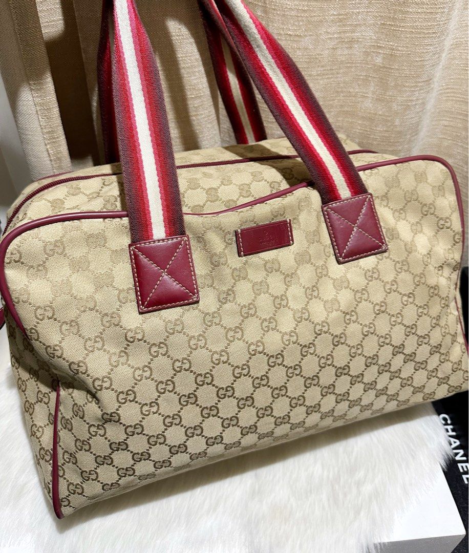 Authentic Gucci Duffel Duffle Luggage Travel Keepall 45 Bag
