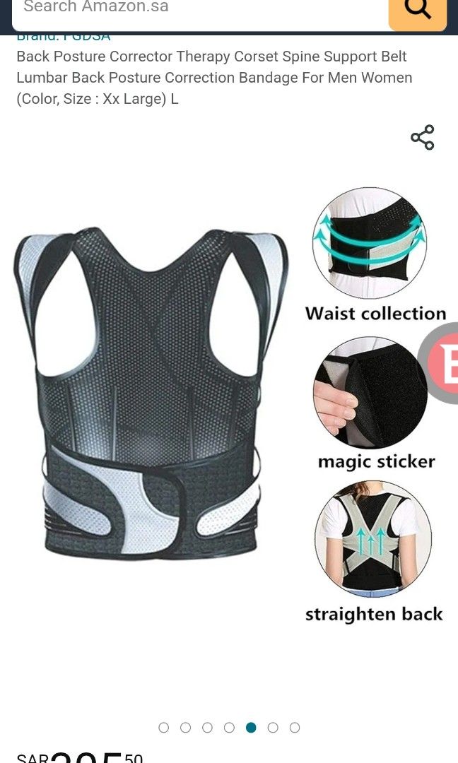 Back Posture Corrector Cotton Lumbar Bandage Spine Support Corset Belt  Unisex