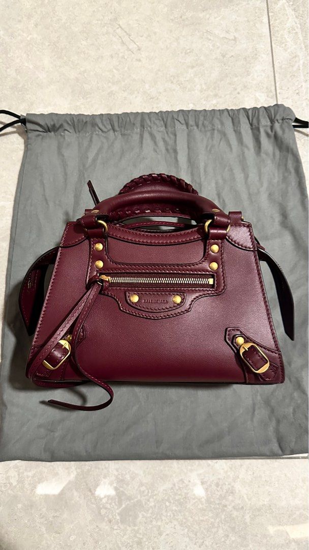Balenciaga mini city burgundy shop
