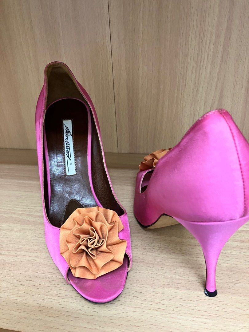 Brian atwood sales pink fur sandals