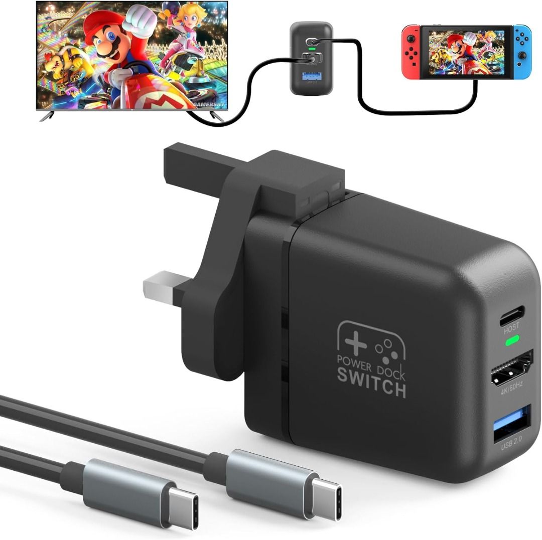 For Nintendo Switch Charging Dock Stations /AC Adapter Power Cable HDMI  CABLE TV