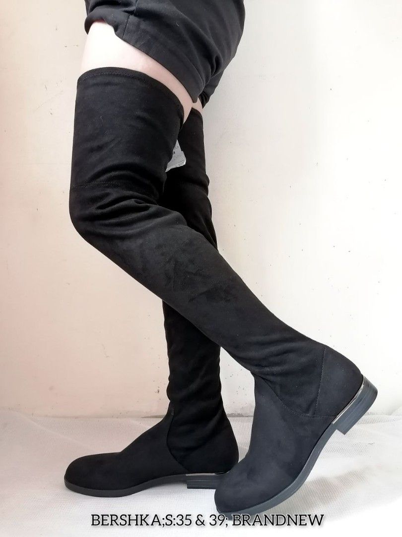 bershka thigh high boots
