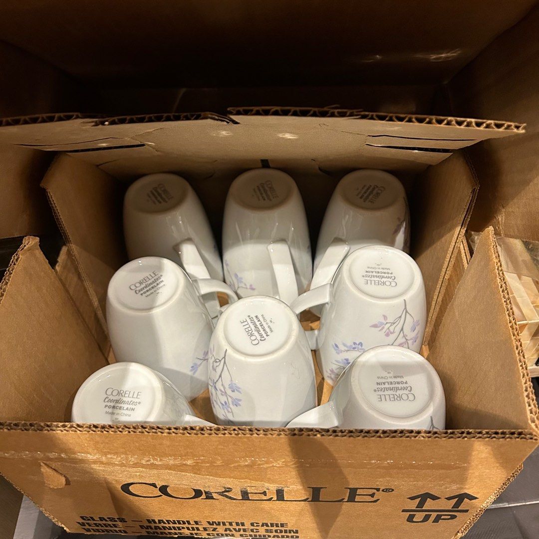 BNIB Corelle square 16piece dinnerware set (Jacaranda), Furniture