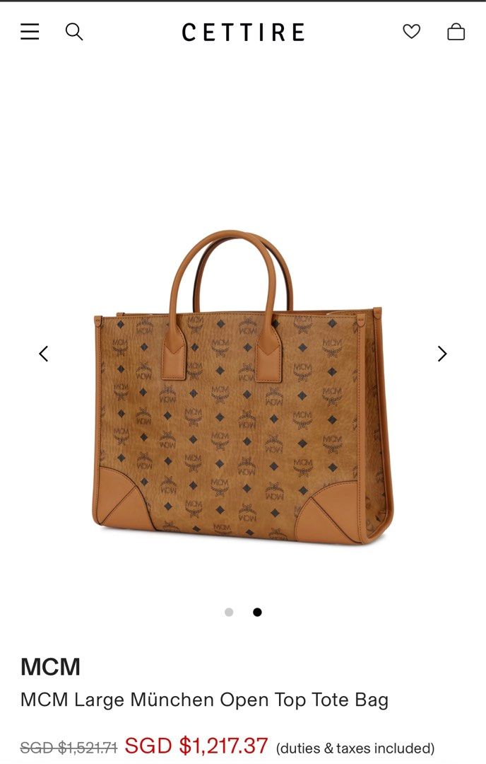 Brand New Unpackaged MCM Large Munchen Tote Bag in LIMITED EDITION GREY colour