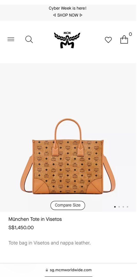 MCM München Small Canvas And Leather Tote Bag in Brown | Lyst