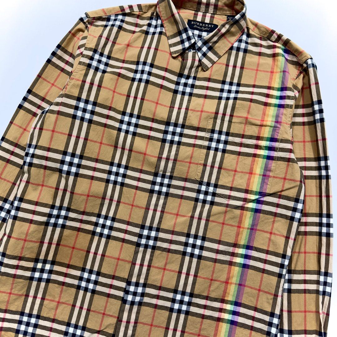 Burberry rainbow deals check shirt