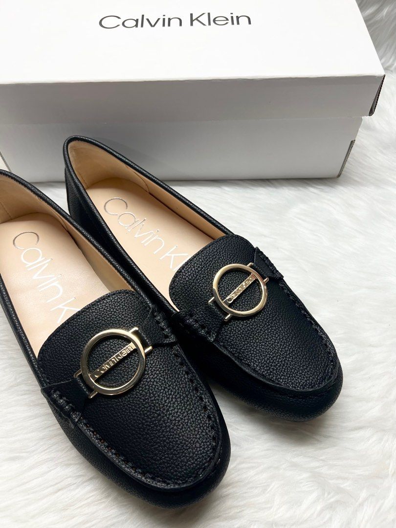 Calvin Klein CK Women s Layne Black Loafers Shoes. Size 6 7 7.5 8 US Women s Fashion Footwear Flats Sandals on Carousell
