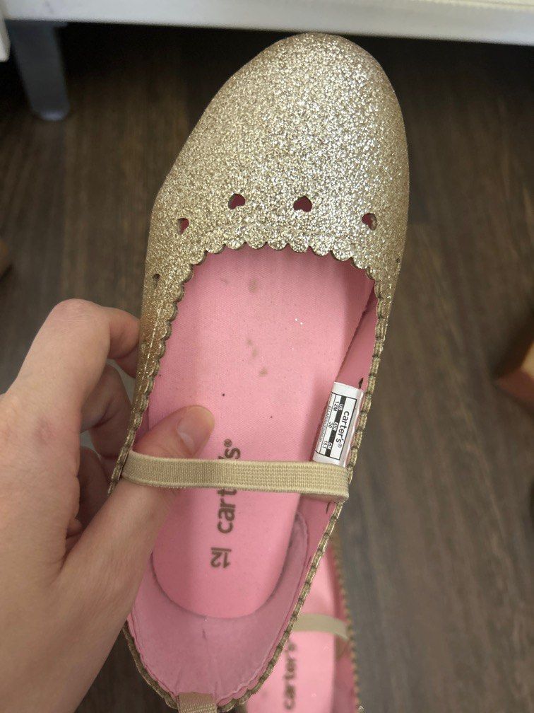 Carter s glitter gold ballet flats. US 12 Babies Kids Babies