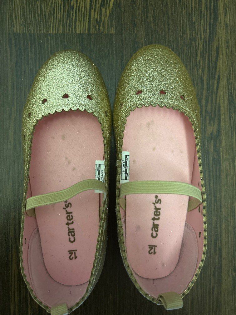 Carter s glitter gold ballet flats. US 12