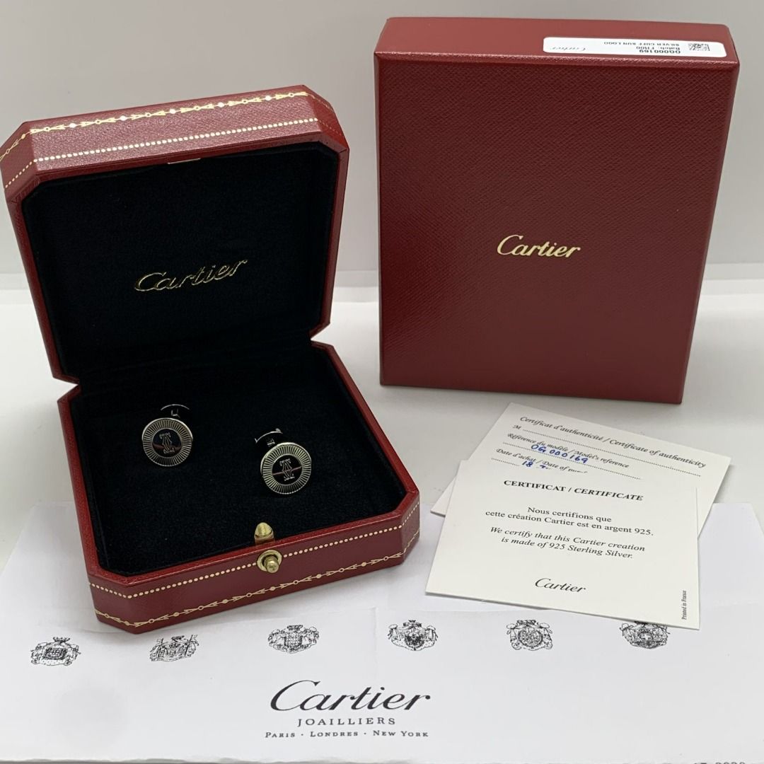 Cartier sterling cheap silver cufflinks