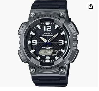 Casio Men's AQ-S810W-1A4VCF Tough Solar Analog Display Quartz