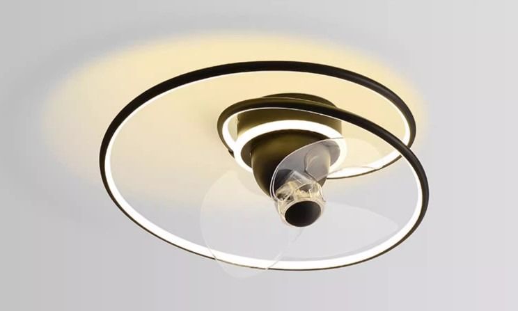Ceiling Fan Rotating LED Light Rotating Modern, Furniture & Home Living ...