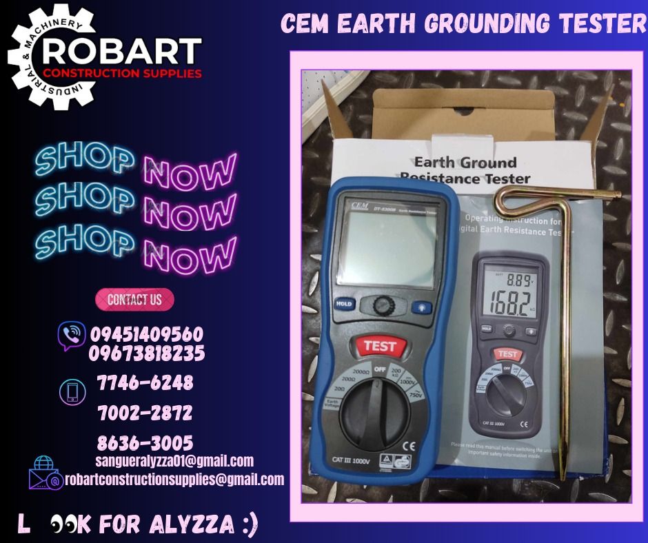 CEM EARTH GROUNDING TESTER, Commercial & Industrial, Construction Tools ...