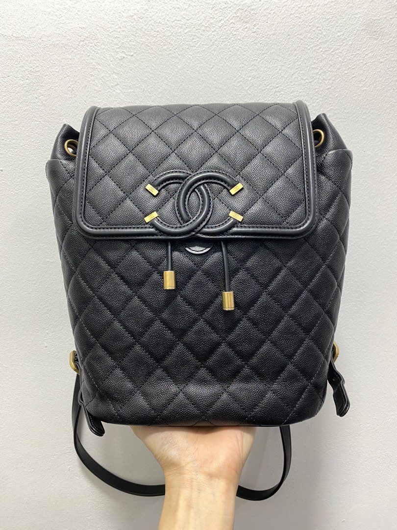 Chanel filigree backpack on sale