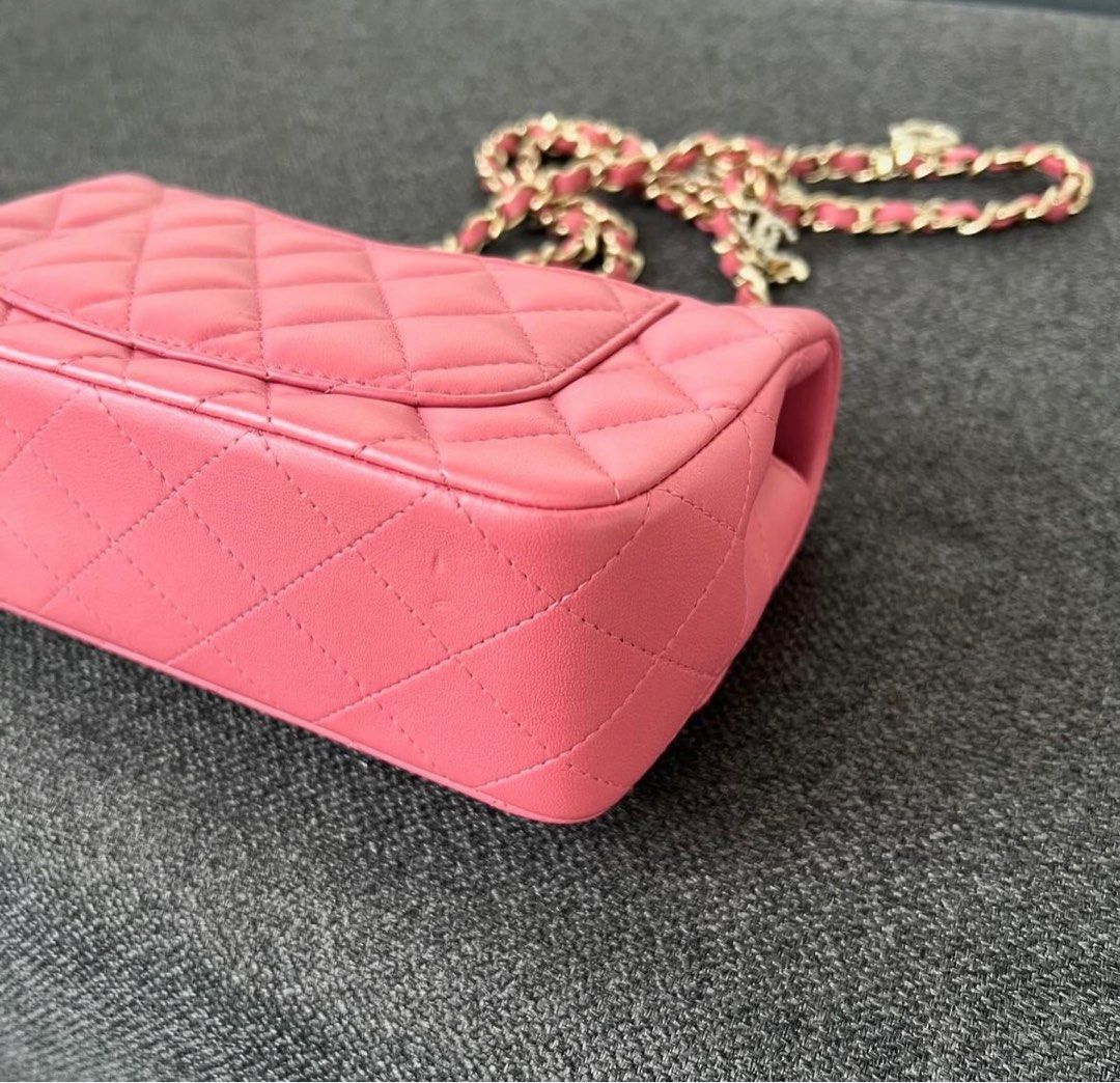 Chanel Mini Rectangular Lucky Charm Lambskin Pink / Lghw, Luxury, Bags &  Wallets on Carousell
