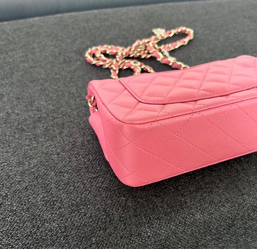 Chanel Mini Rectangular Lucky Charm Lambskin Pink / Lghw, Luxury, Bags &  Wallets on Carousell