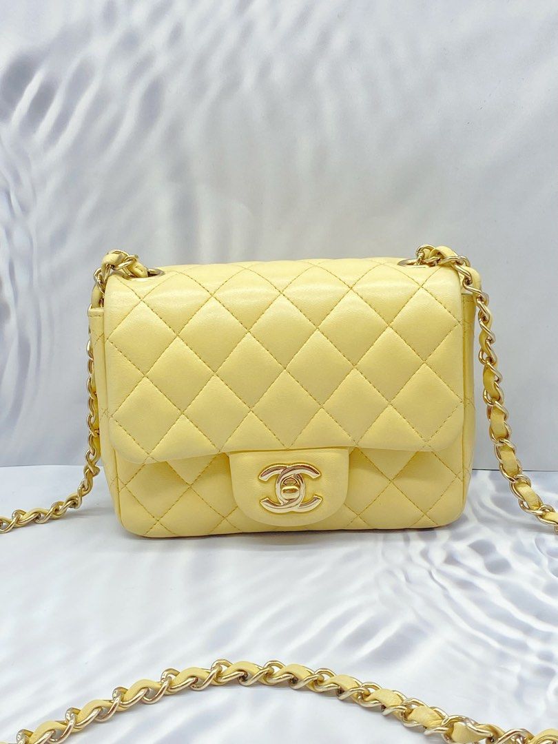 Chanel 19 Mini Clutch with Chain Light Green Lambskin Mixed Hardware 2 –  Coco Approved Studio