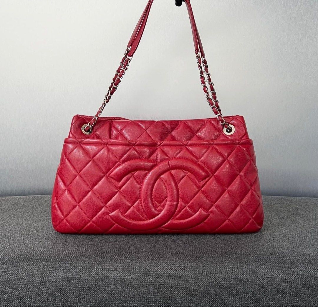 Chanel Timeless CC Long Tote Large Caviar Red / Phw