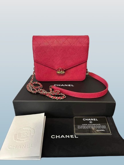 Chanel WOC Caviar with Gold Hardware- Complete inclusion with receipt,  Luxury, Bags & Wallets on Carousell