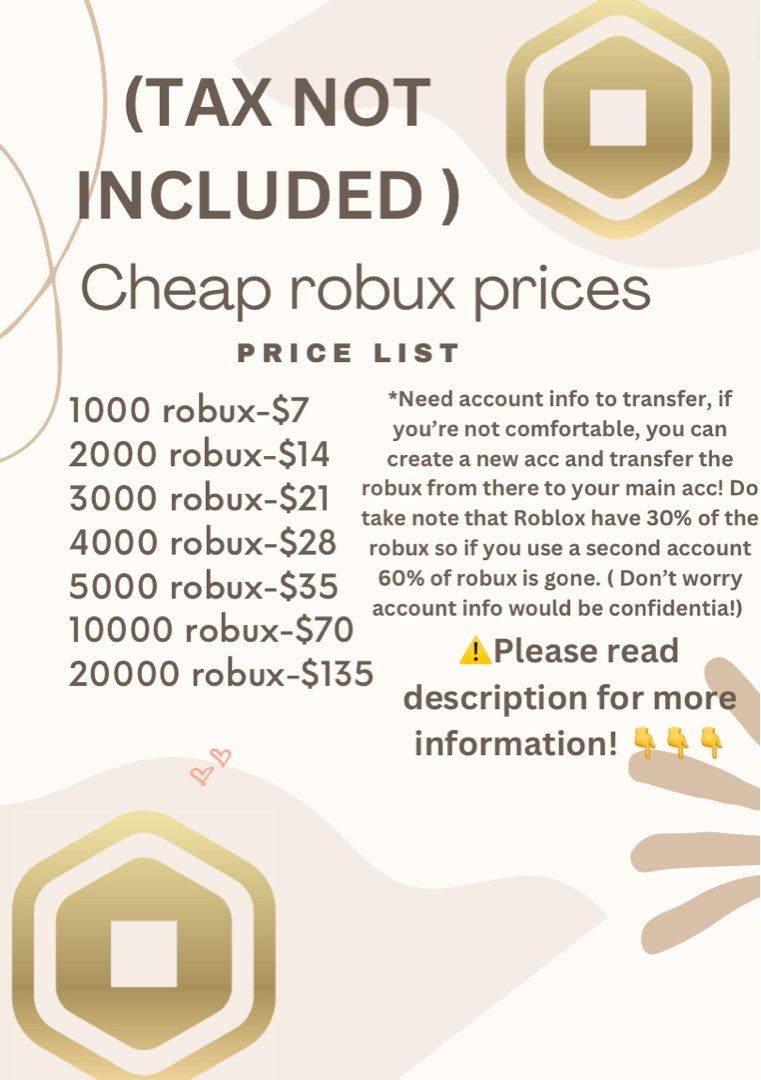 Cheap robux for sale!, Hobbies & Toys, Toys & Games on Carousell