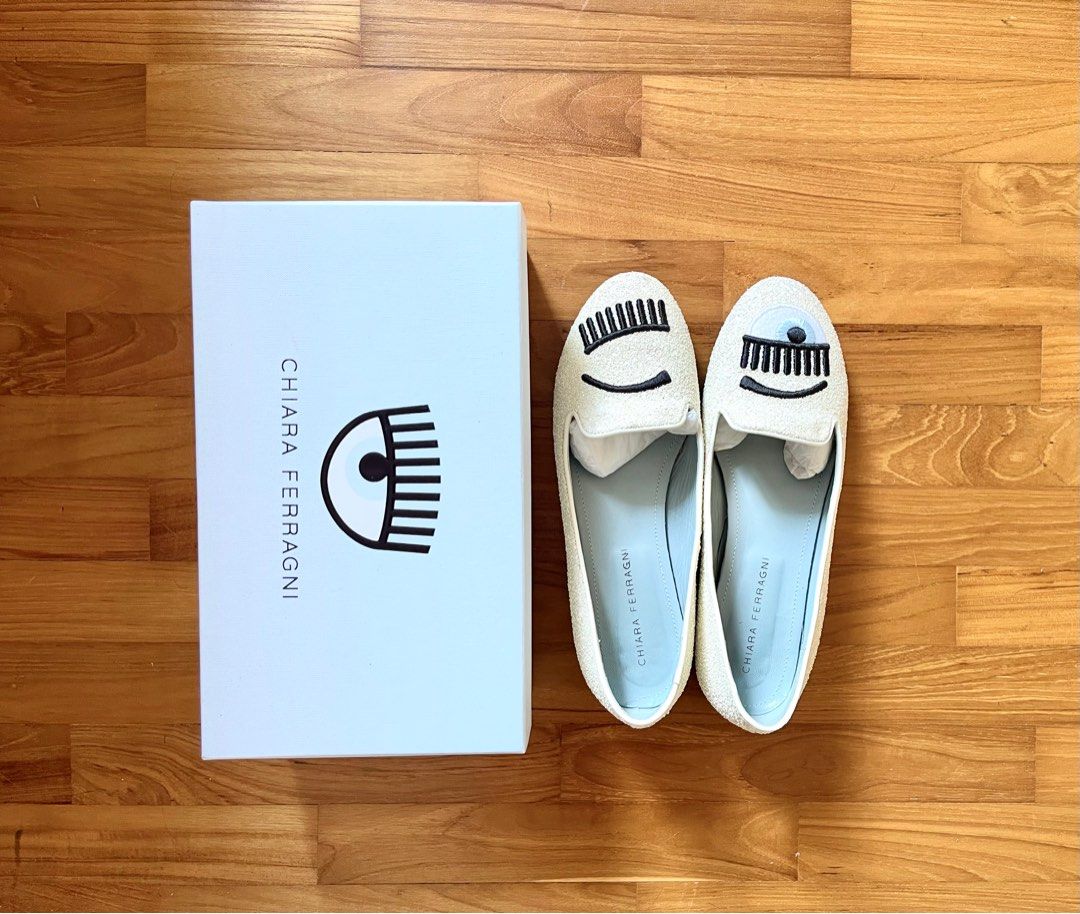 White glitter ballet flats outlet