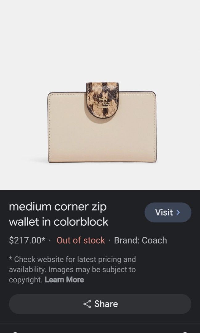 Coach Wallet with dust bag and box, Luxury, Bags & Wallets on Carousell